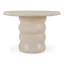 Table de salle à manger ronde moderne beige Sosso en fibre de verre
