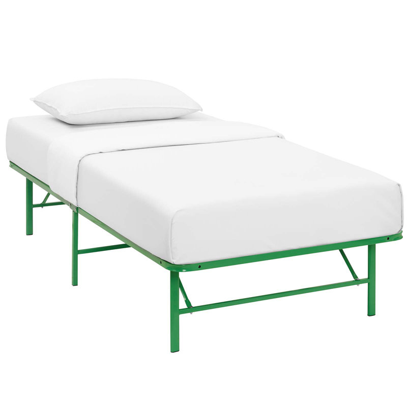 Modway Horizon Stainless Steel Bed Frame, Twin, Green