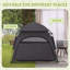Tente pour chien avec sac de transport, pour la plage, la cour, la maison, gris foncé