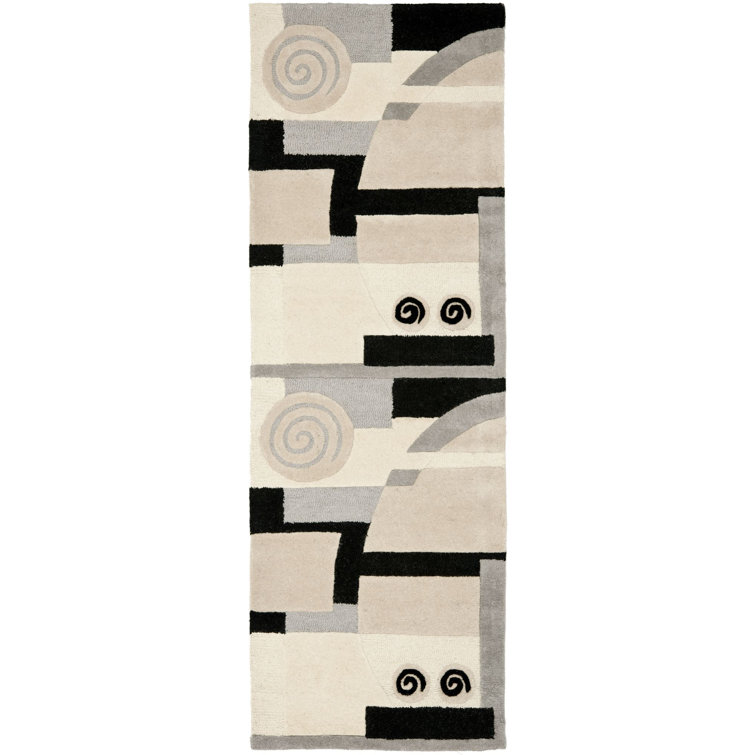 Bertile Hand Tufted Wool Ikat Rug