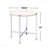 Round End Table With X-Shape Support White Oak