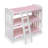 Triple Doll Bunk Bed with Ladder, Bedding, and Free Personalization Kit - Pink Gingham