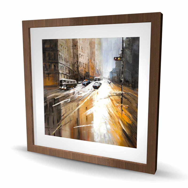 «Abstract City Street - Building Office», reproduction encadrée