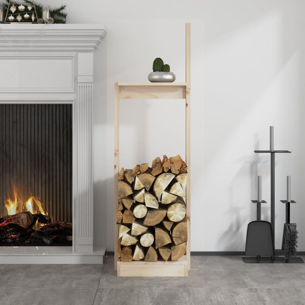 Log Books Rack 17 Stories 33.5cm W Wood Log Rack | Wayfair.co.uk