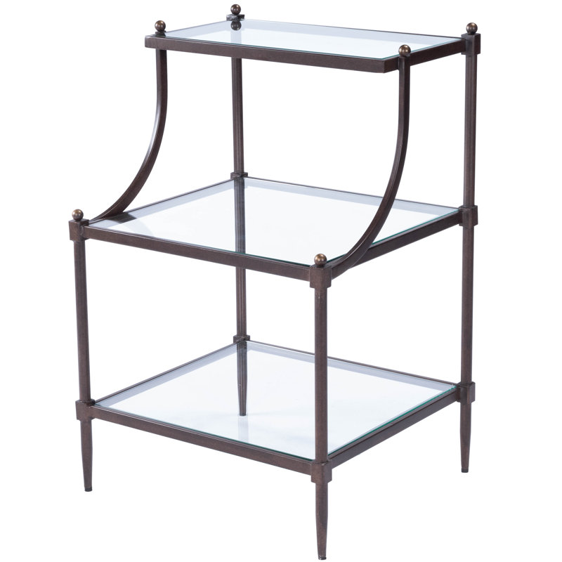 Peninsula Metal & Glass Side Table, Butler Hallmark