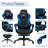 Gymax Adjustable Reclining Ergonomic Faux Leather Swiveling PC & Racing Game Chair with Footrest-62268505