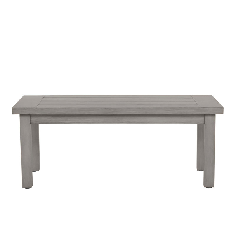 Club Aluminum Rectangular Coffee Table - Oyster, Oyster