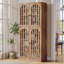 Armoire de cuisine de 70,86 po de hauteur, armoire de ferme en bois avec 4 portes à lattes et 9 tablettes de rangement pour la cuisine, la salle à manger et le salon-823123821