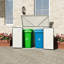 Steel Trash Can Recycle Bin Enclosure Storage Shed-1107110140