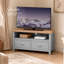 Unfinished TV Stand for TVs up to 50" with Fireplace Included