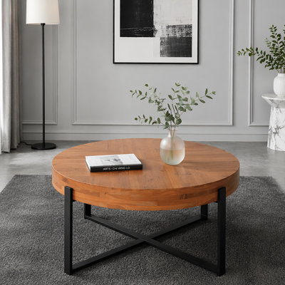 Round Coffee Table with Manufactured Wood Table Top