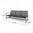 Outdoor Acacia Wood Wicker 3 Seater Sofa-601556882