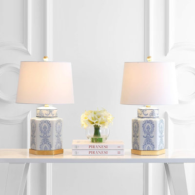 Bodin White Ceramic Table Lamps - Set Of 2 (LED Bulbs Included)