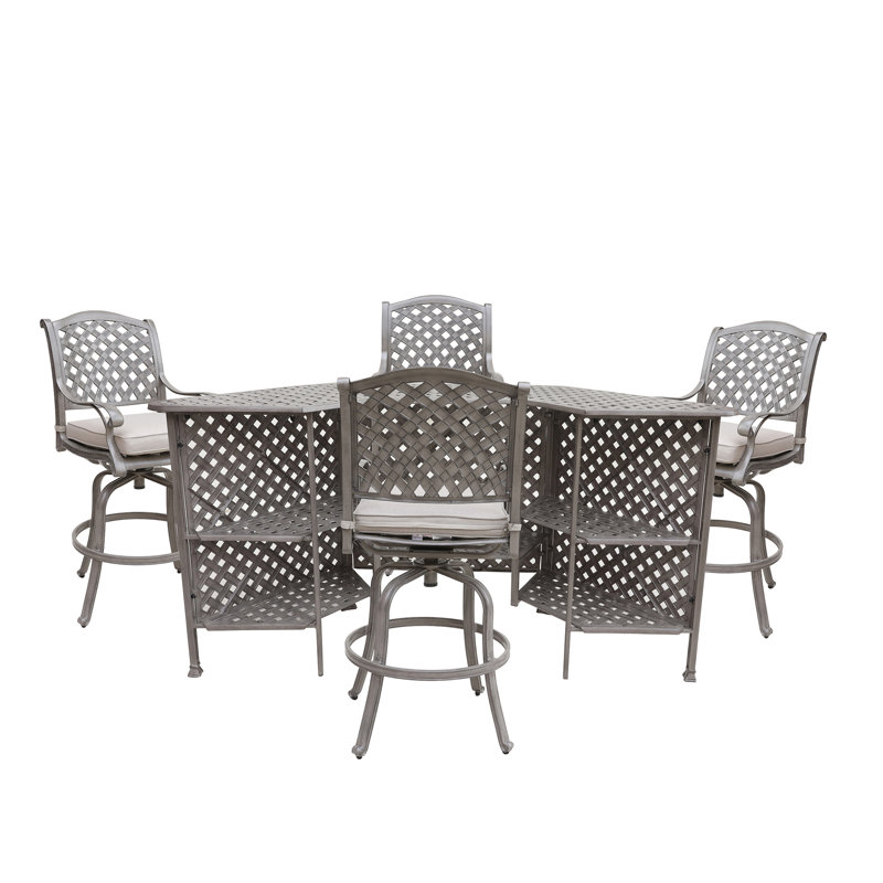 Metal Bar Set with Stools