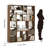 71" H Large Woodern Sturdy Bookshelf Bookcase, Thickened 18mm Freestanding Display Storage with Open Shelves and 2 Wicker Baskets, for Home Office, Living Room & Bedroom-1584518568