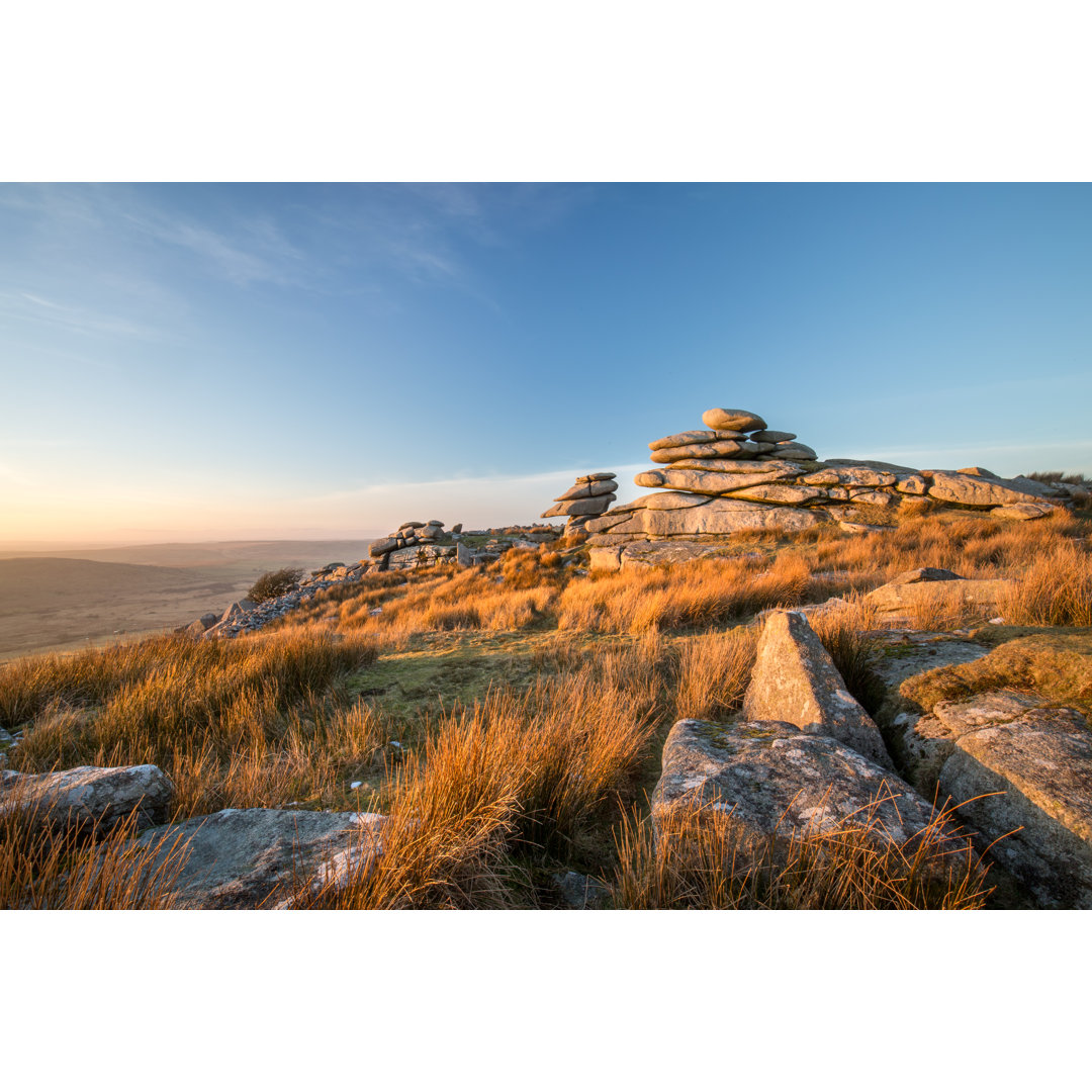 Cheesewring, Cornwall von Mick Blakey - Foto ohne Rahmen auf Leinwand