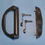 Poignée de remplacement G.A.S Hardware 6-5/8" pour porte-fenêtre coulissante en verre à profil en développante - SBML - Sans clé - Convient à un espacement de trous de 4-15/16" (Bronze)-87716100
