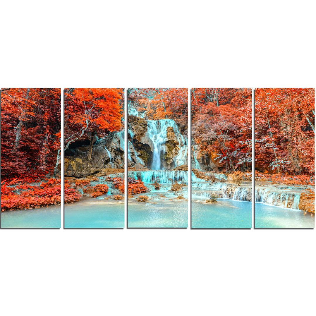 " Rainforest Waterfall Loas " 5 - Pieces Union Rustic