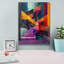 «Colorfull Abstract Stairs» par Momart, art mural sur toile, 40 po x 54 po-650482107
