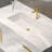 Aro Series Bathroom Vanity Set 35.4" Floating Stone Bathroom Vanity With Sink-1663966588