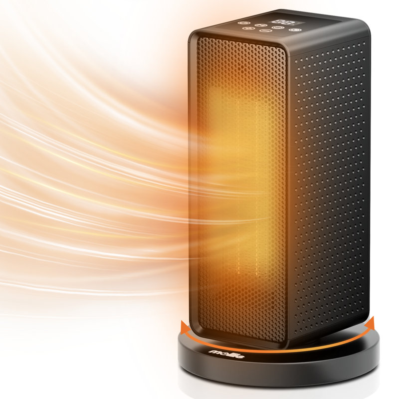 MoNiBloom 1200 Watt 5110 BTU Electric Compact Space Heater and with Digital Display