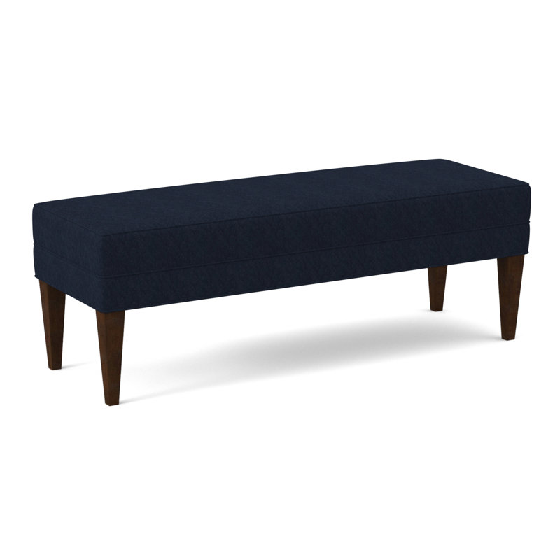 Livery Upholstered Bench, American Walnut, Margaret Ebony