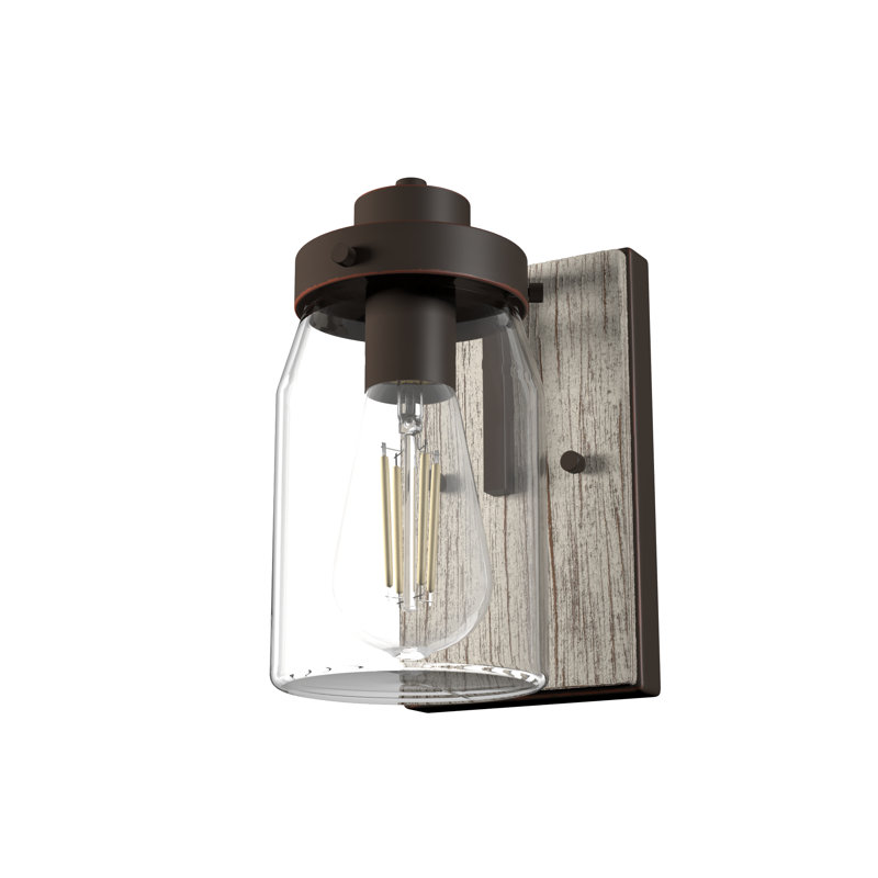 Devon Park Aluminum Metal Armed Wall Sconce, Onyx Bengal