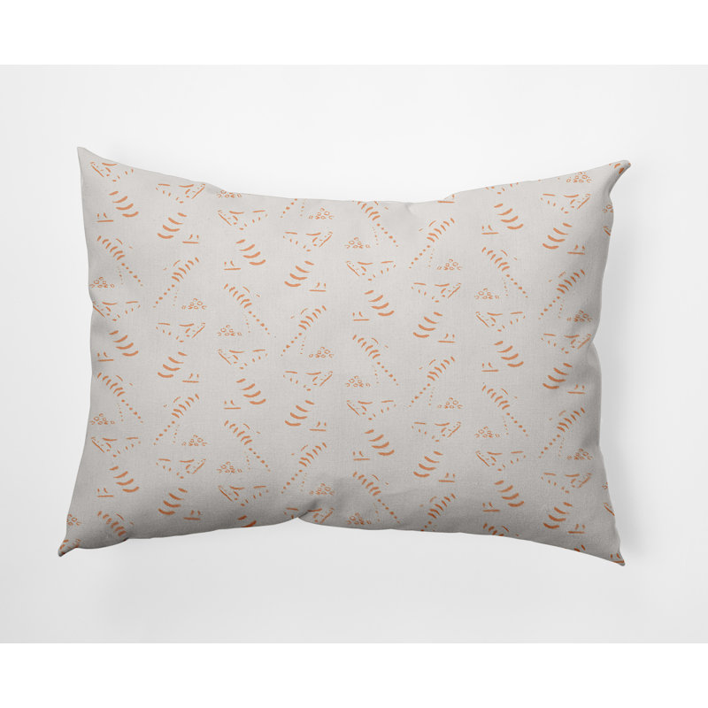 Outdoor Reversible Throw Pillow, Orange