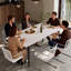 Stone Top Metal Base Dining Table