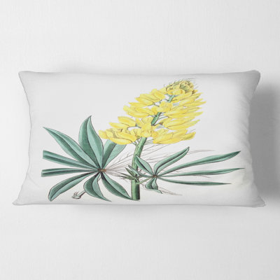 Vintage Yellow Flower I - Traditional Printed Pillow