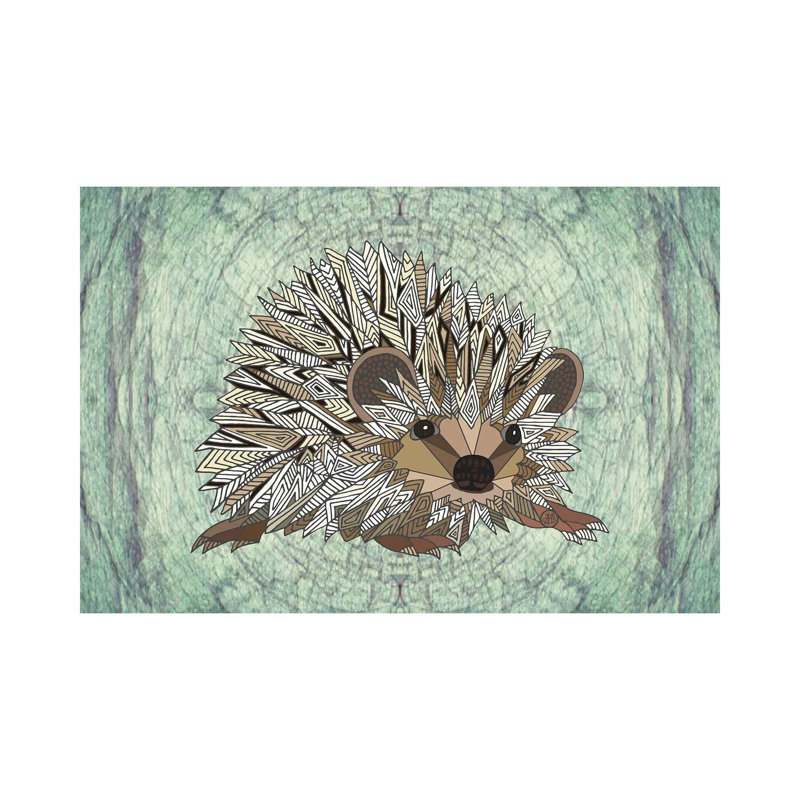 Woodland Hedgehog par - Toile tendue, H 12 po x l 18 po x 1,5 po