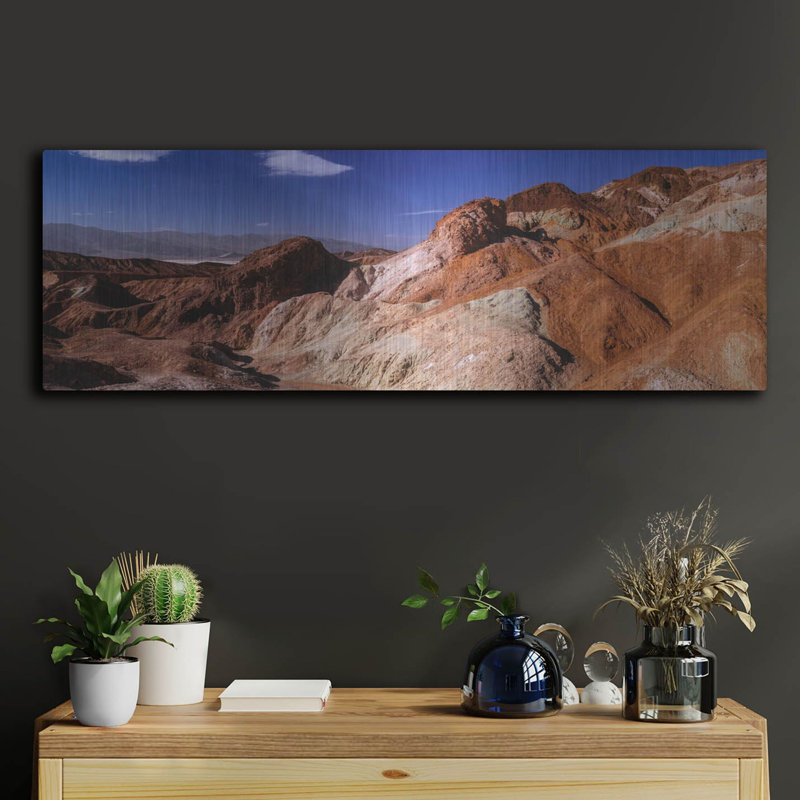 «Vallée de la mort - artistes palette 2» par Epic Portfolio, art mural en métal, 36 po x 12 po, H 12 po x l 36 po