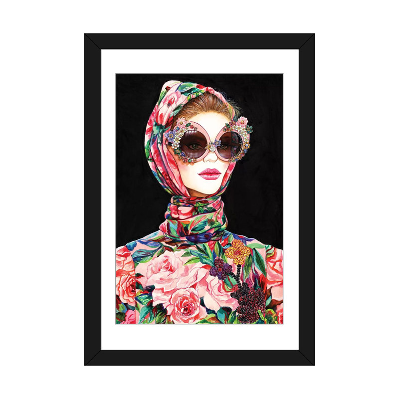 «Bella DG», impression sur toile, Papier d'art encadré noir, Blanc, H 32 po x l 24 po x P 1 po