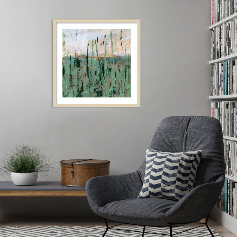 «Through the Grass I» par Ethan Harper, reproduction d'art murale en bois encadrée, H 25 po x l 25 po