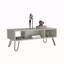Table basse Vassel, pieds en épingle à cheveux, deux tablettes