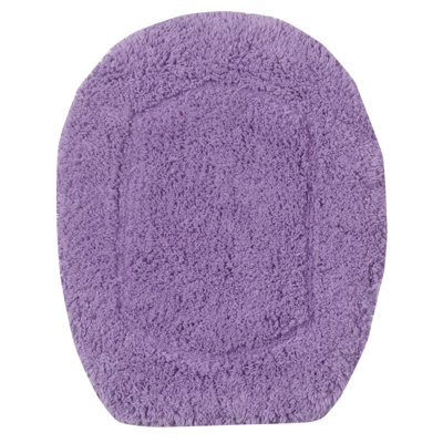 100% Cotton Tufted Toilet Lid Cover, Extra Soft & Machine Washable 18x18"