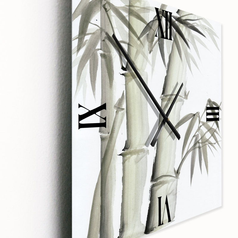 Horloge murale en bambou monochrome, Petit