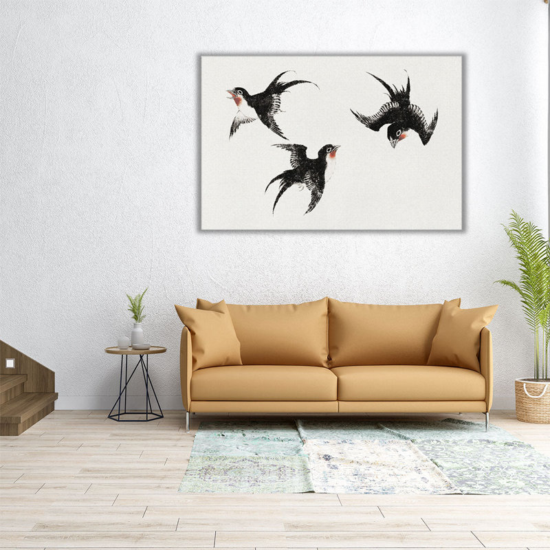 Birds, from Album of Sketches, 1814 - reproduction d'art sur toile, H 24 po x l 36 po