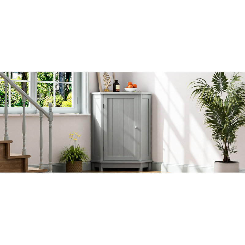 Élégante armoire de salle de bain grise