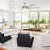 65" Crewe 6 - Blade Standard Ceiling Fan with Remote Control and LED Light