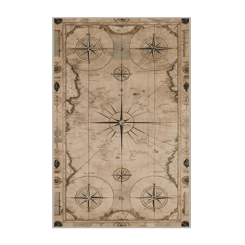  Tapis bord de mer lavable, Rectangulaire 8 pi x 12 pi