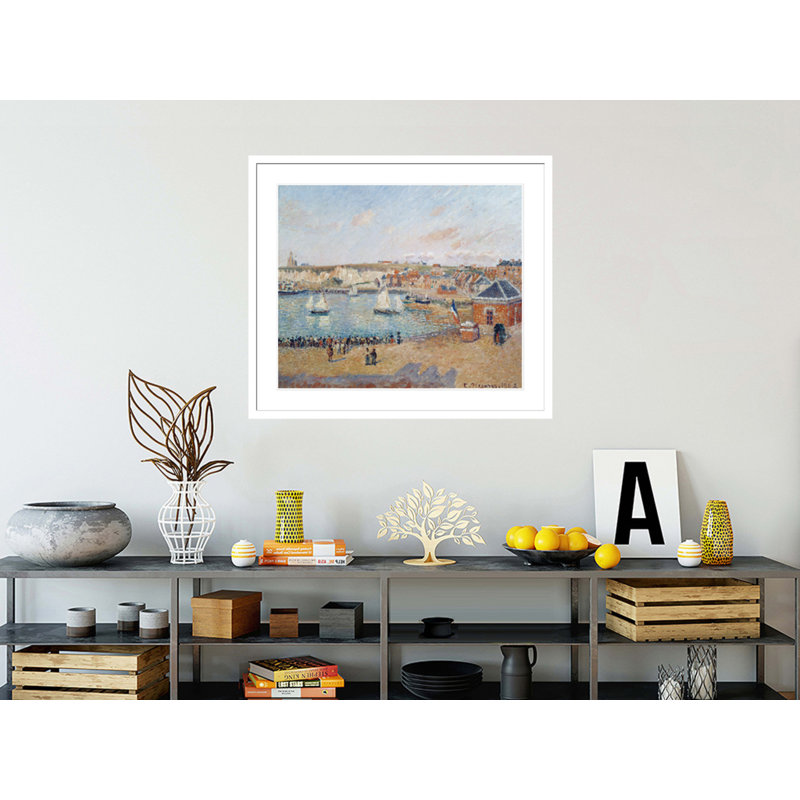 «The Outer Harbor at Dieppe» par Camille Pissarro, impression giclée sur cadre, H 33,5 po x l 38,68 po