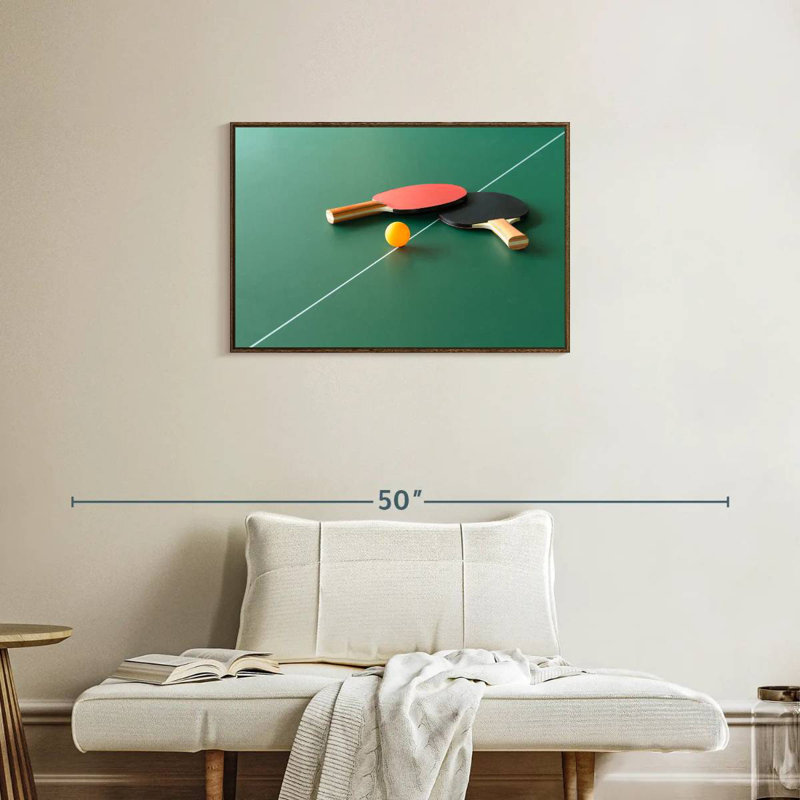Pingpong Gear Set, Floating Frame Walnut, 31" X 21"