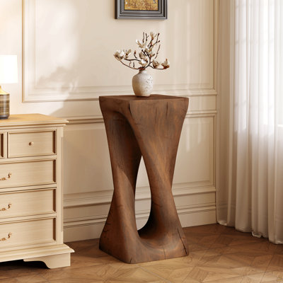 Table d'appoint d'extérieur, table de bout en forme de torsion