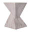 Table d'appoint moderne en béton 18,5 po de hauteur, table de bout de patio avec motif cannelé sculptural, table d'appoint minimaliste géométrique résistante aux intempéries pour jardin, balcon et bord de piscine, marbre gris-83253358