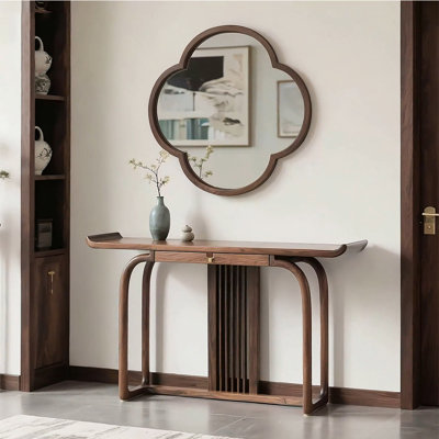 New Chinese-style rectangular wooden console table