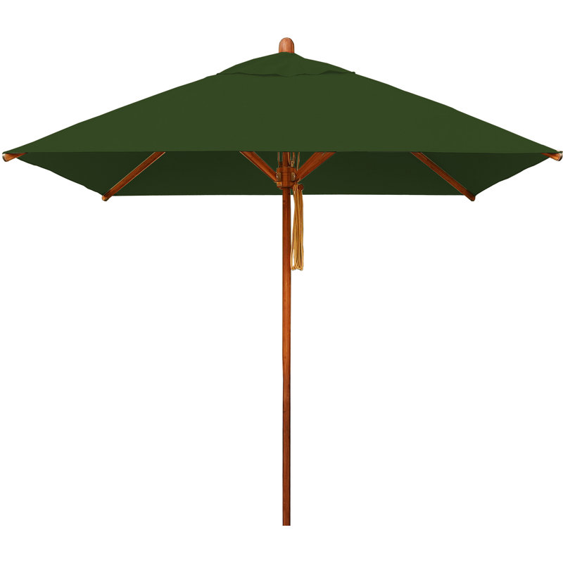 Parasol de marché Rebello, Velours vert forêt, L 132 po x P 132 po