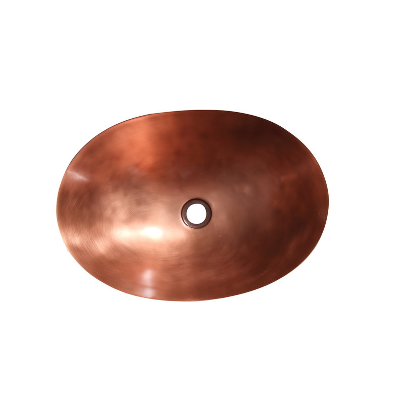 Barclay Iverson 14'' Copper Metal Oval Bathroom Sink