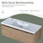 Meuble-lavabo mural simple 48 po avec comptoir en résine, portes à fermeture douce et tiroir-106764739