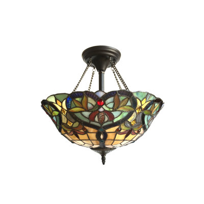 Laurie Glass Semi Flush Mount